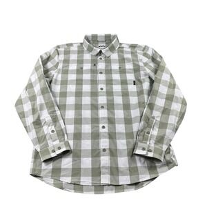 Kuiu Green White Checked Polyester Men's Button Front Size XL Mint